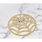 Gold Webbed Rhinestone Buckle Shiny DIY Dress Costume Accessory 4 inch